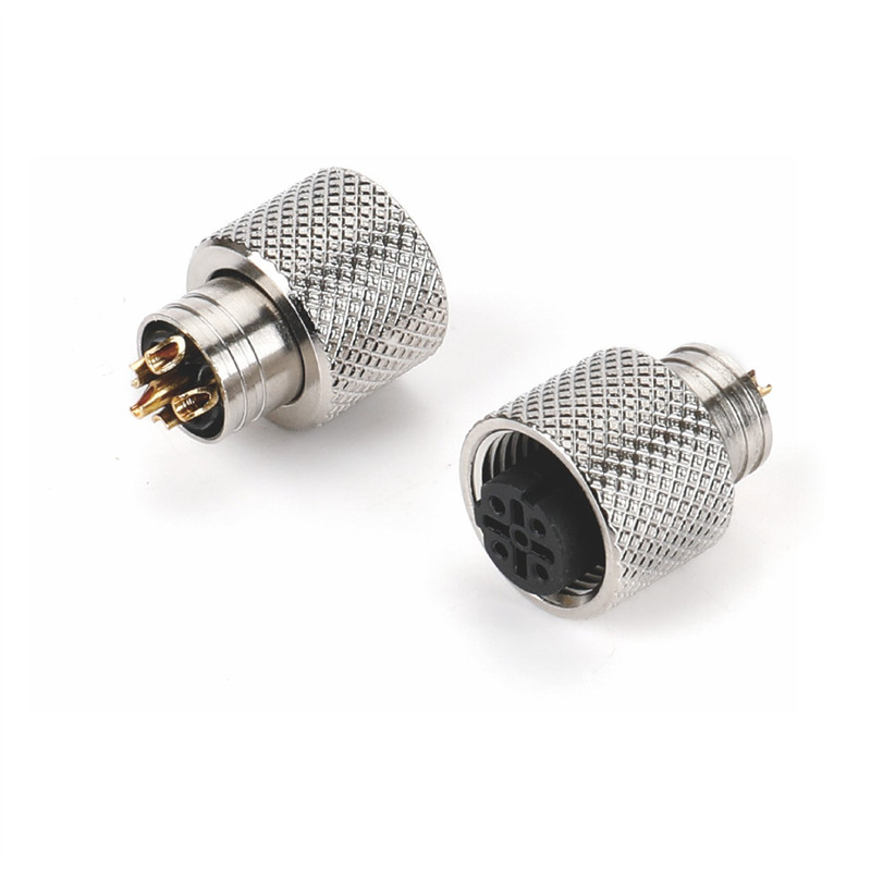 08 M12 D扣 5P母头焊线式